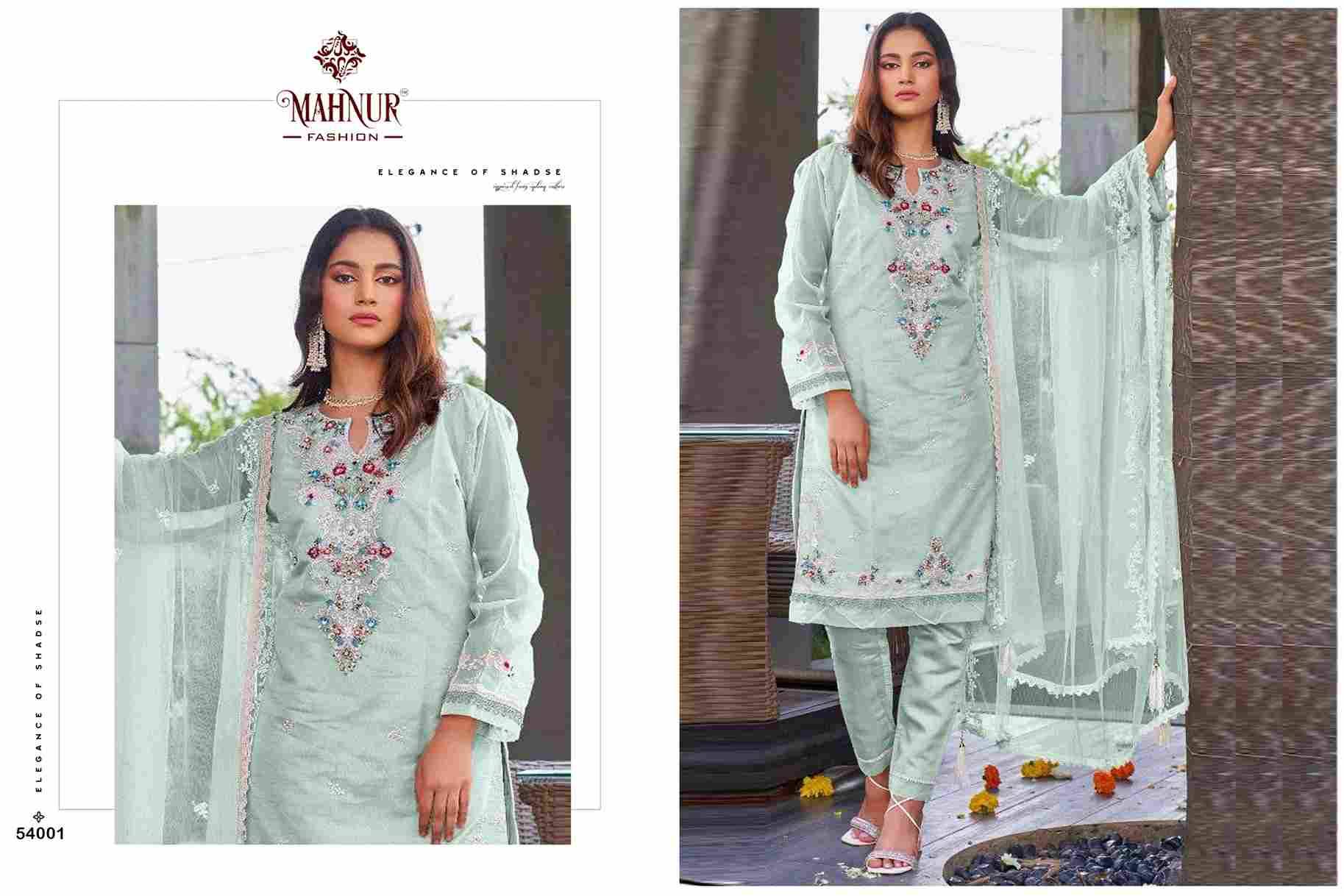 Mahnur Vol-54 By Mahnur Fashion 54001 To 54002 Series Beautiful Pakistani Suits Colorful Stylish Fancy Casual Wear & Ethnic Wear Organza Dresses At Wholesale Price