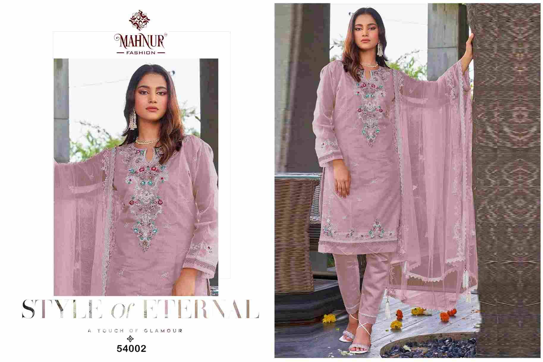 Mahnur Vol-54 By Mahnur Fashion 54001 To 54002 Series Beautiful Pakistani Suits Colorful Stylish Fancy Casual Wear & Ethnic Wear Organza Dresses At Wholesale Price