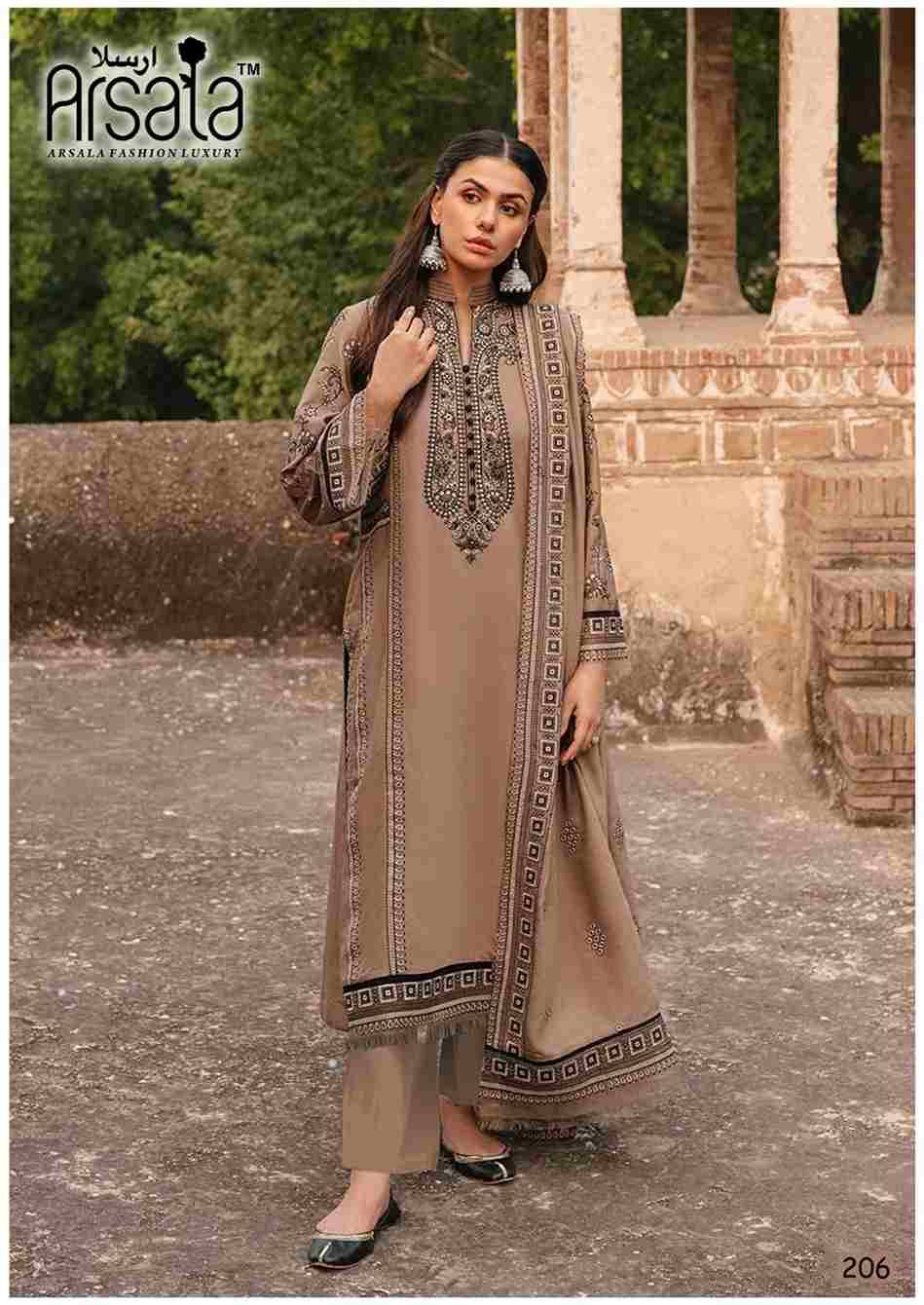 Amira Vol-2 By Arsala 201 To 206 Series Beautiful Festive Suits Stylish Fancy Colorful Casual Wear & Ethnic Wear Pure Lawn Cotton Print Dresses At Wholesale Price