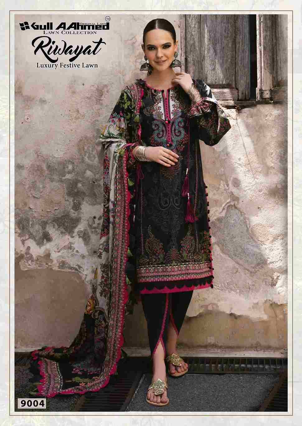 Riwayat Vol-9 By Gull Aahmed 9001 To 9006 Series Beautiful Festive Suits Stylish Fancy Colorful Casual Wear & Ethnic Wear Pure Lawn Embroidered Dresses At Wholesale Price