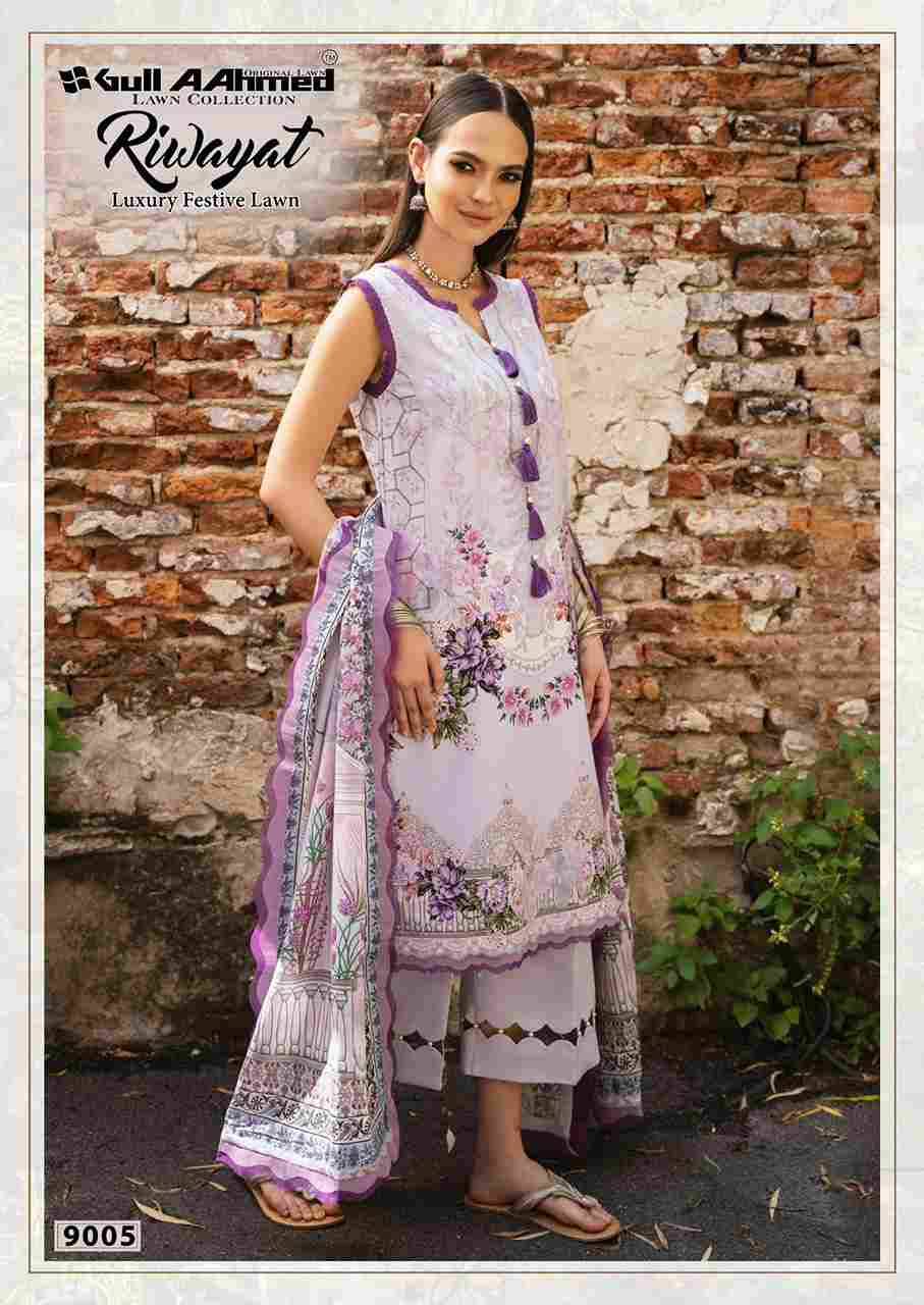 Riwayat Vol-9 By Gull Aahmed 9001 To 9006 Series Beautiful Festive Suits Stylish Fancy Colorful Casual Wear & Ethnic Wear Pure Lawn Embroidered Dresses At Wholesale Price