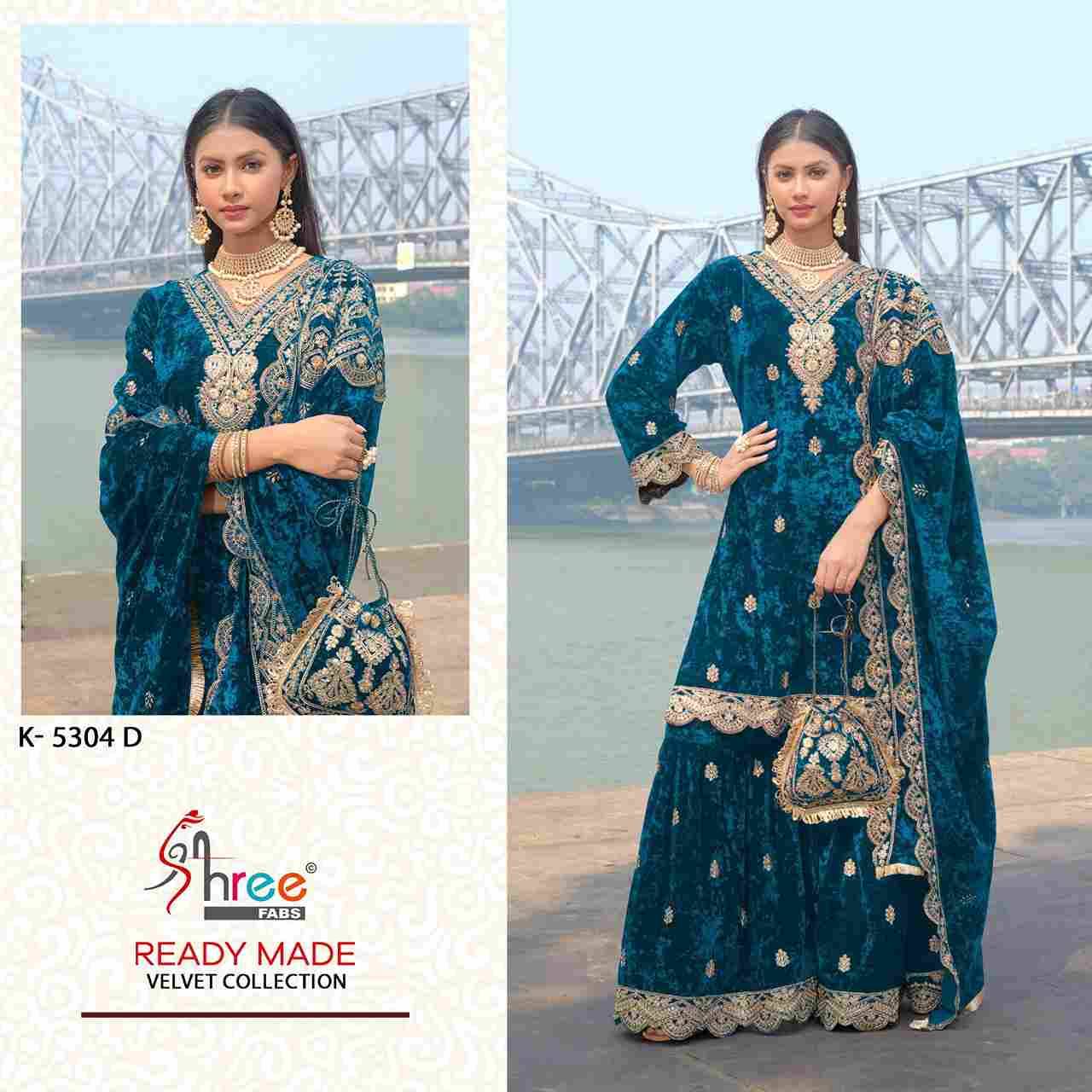 Shree Fabs Hit Design K-5304 Colours By Shree Fabs K-5304-A To K-5304-D Series Designer Pakistani Suits Beautiful Fancy Stylish Colorful Party Wear & Occasional Wear Velvet Embroidery Dresses At Wholesale Price