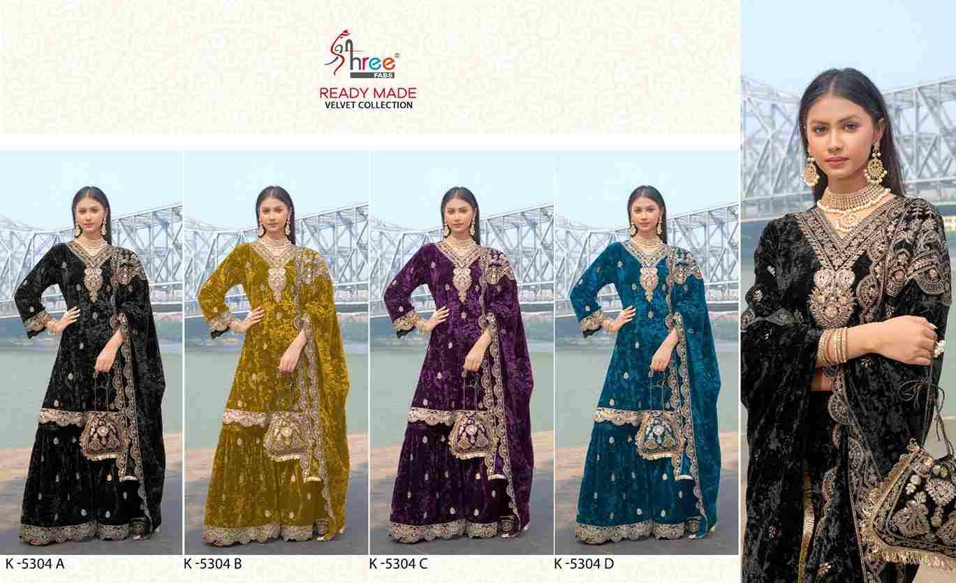 Shree Fabs Hit Design K-5304 Colours By Shree Fabs K-5304-A To K-5304-D Series Designer Pakistani Suits Beautiful Fancy Stylish Colorful Party Wear & Occasional Wear Velvet Embroidery Dresses At Wholesale Price