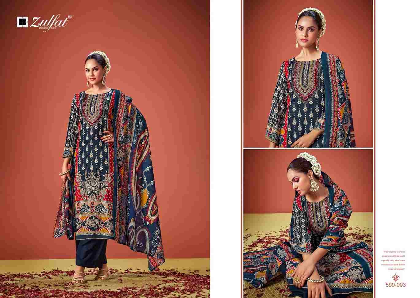 Aayat Vol-6 By Zulfat 599-001 To 599-006 Series Beautiful Festive Suits Stylish Fancy Colorful Casual Wear & Ethnic Wear Pure Viscose Rayon Print Dresses At Wholesale Price