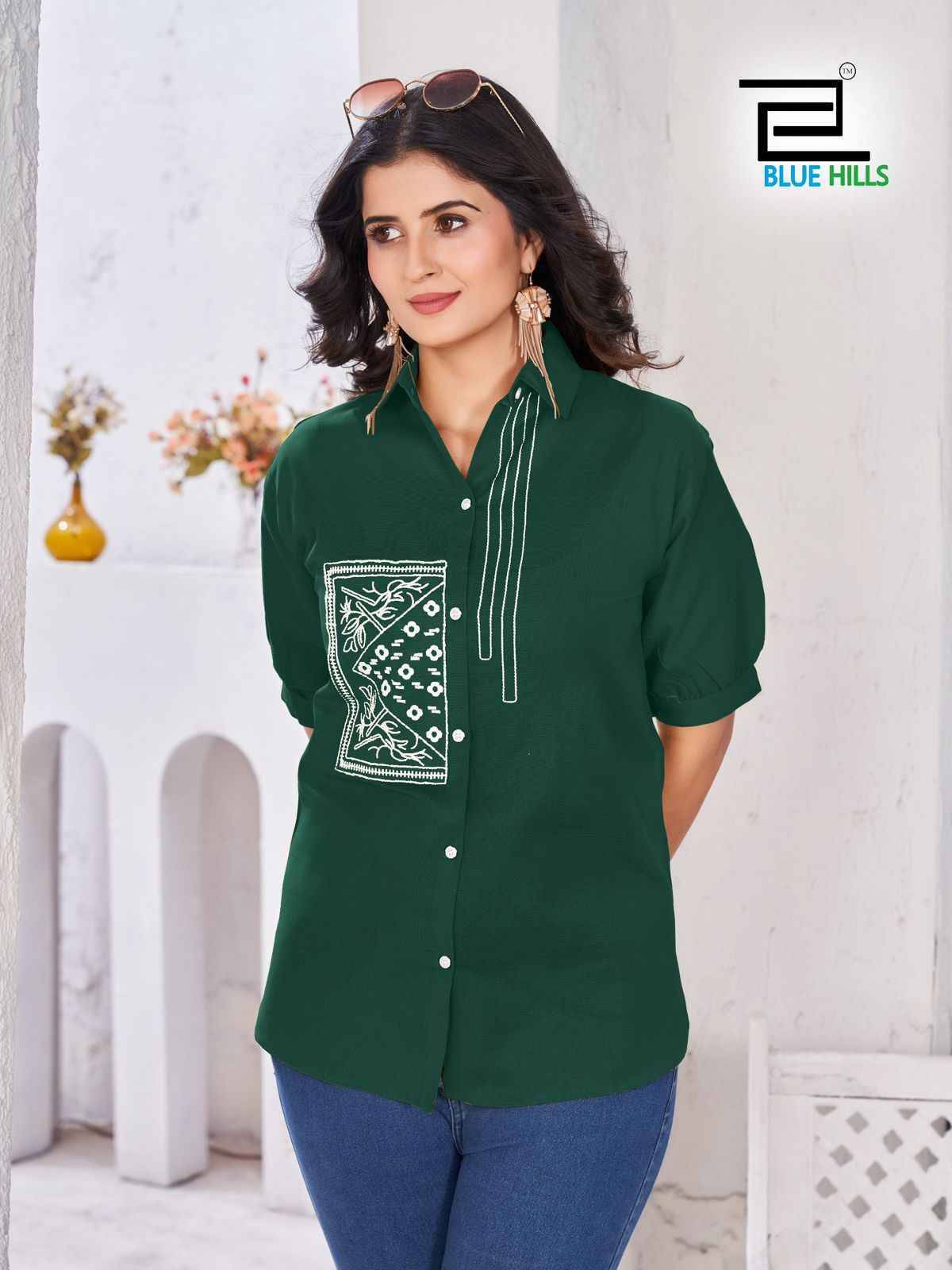 Nathalia By Blue Hills 1001 To 1008 Series Designer Stylish Fancy Colorful Beautiful Party Wear & Ethnic Wear Collection Cotton Flex Shirts At Wholesale Price