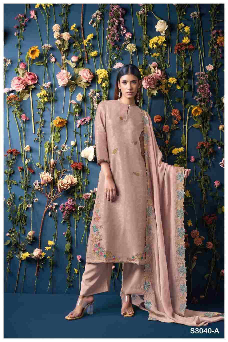 Firaki-3040 By Ganga Fashion 3040-A To 3040-B Series Beautiful Festive Suits Colorful Stylish Fancy Casual Wear & Ethnic Wear Pure Bemberg Silk Dresses At Wholesale Price