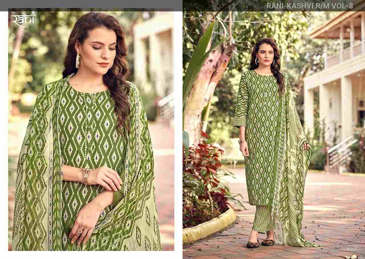 Kashvi Vol-8 By Rani Fashion 8001 To 8010 Series Festive Suits Beautiful Fancy Colorful Stylish Party Wear & Occasional Wear Cotton Print Dresses At Wholesale Price