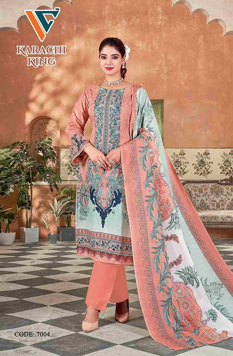 Karachi King Vol-7 By Vandana 7001 To 7008 Series Beautiful Festive Suits Stylish Fancy Colorful Casual Wear & Ethnic Wear Cotton Print Dresses At Wholesale Price