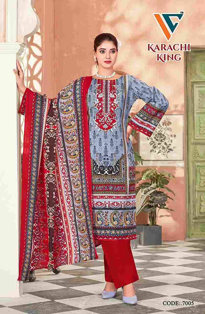 Karachi King Vol-7 By Vandana 7001 To 7008 Series Beautiful Festive Suits Stylish Fancy Colorful Casual Wear & Ethnic Wear Cotton Print Dresses At Wholesale Price