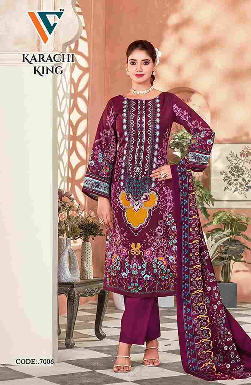 Karachi King Vol-7 By Vandana 7001 To 7008 Series Beautiful Festive Suits Stylish Fancy Colorful Casual Wear & Ethnic Wear Cotton Print Dresses At Wholesale Price