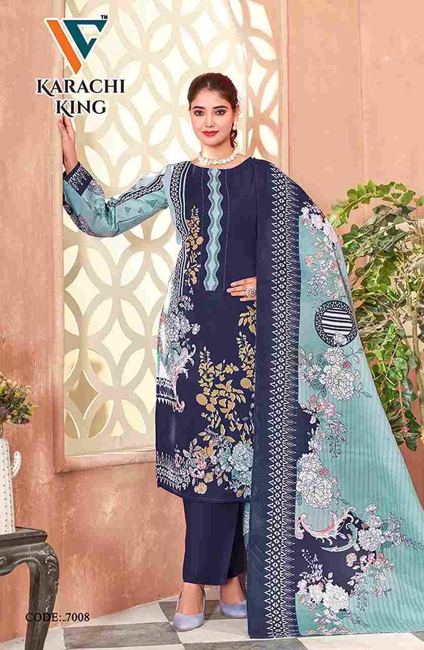 Karachi King Vol-7 By Vandana 7001 To 7008 Series Beautiful Festive Suits Stylish Fancy Colorful Casual Wear & Ethnic Wear Cotton Print Dresses At Wholesale Price