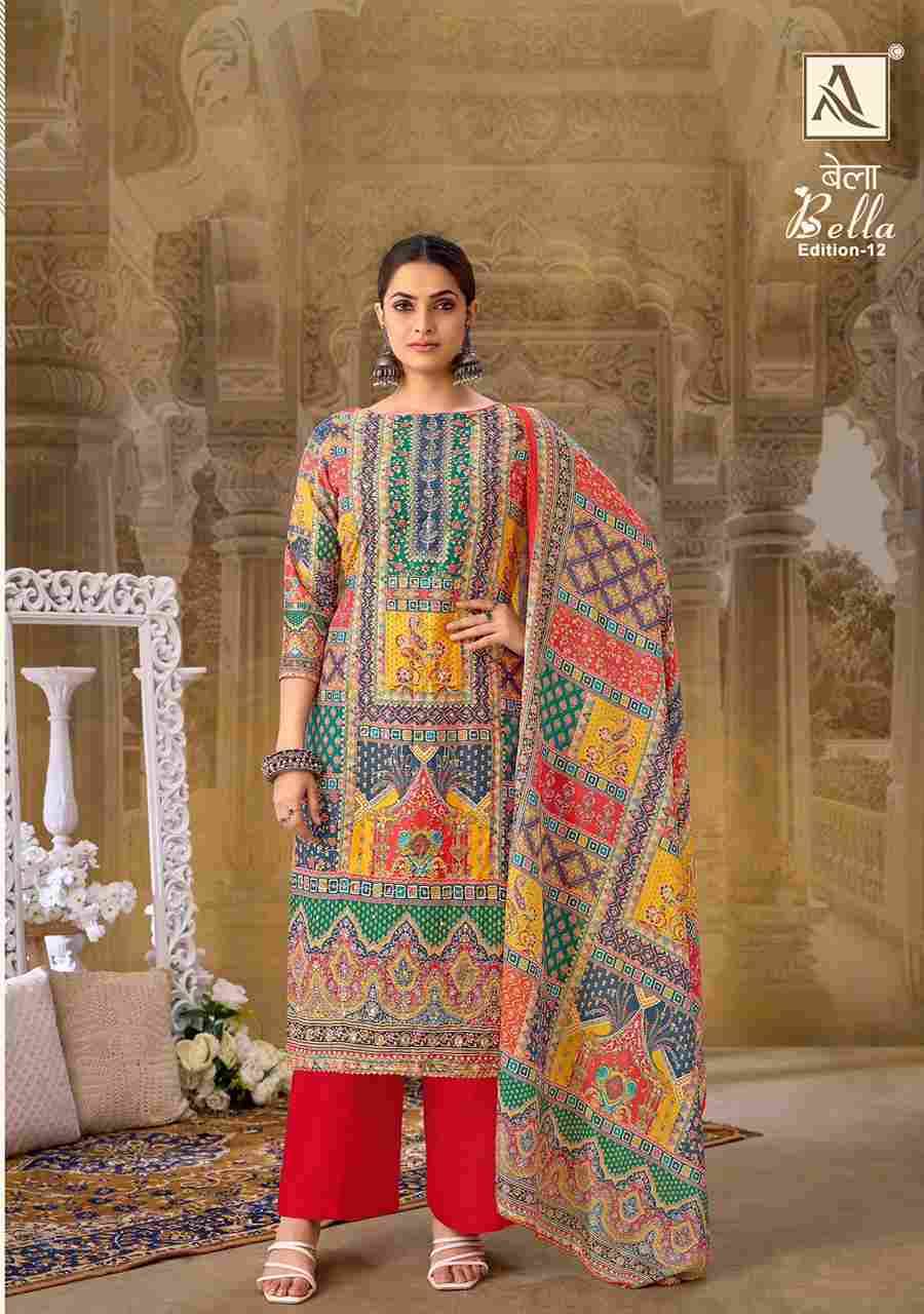 Bella Vol-12 By Alok Suit 1692-001 To 1692-006 Series Beautiful Festive Suits Stylish Fancy Colorful Casual Wear & Ethnic Wear Pure Muslin Print Dresses At Wholesale Price