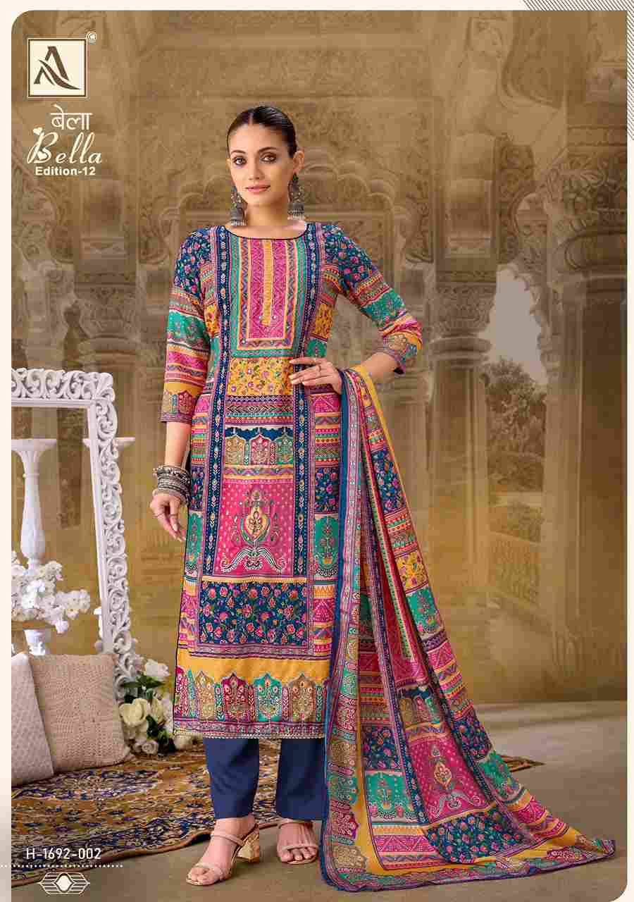 Bella Vol-12 By Alok Suit 1692-001 To 1692-006 Series Beautiful Festive Suits Stylish Fancy Colorful Casual Wear & Ethnic Wear Pure Muslin Print Dresses At Wholesale Price