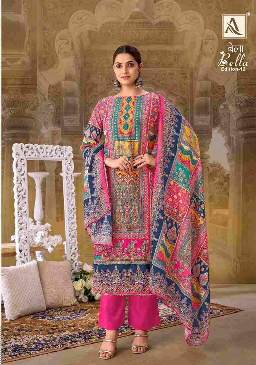 Bella Vol-12 By Alok Suit 1692-001 To 1692-006 Series Beautiful Festive Suits Stylish Fancy Colorful Casual Wear & Ethnic Wear Pure Muslin Print Dresses At Wholesale Price