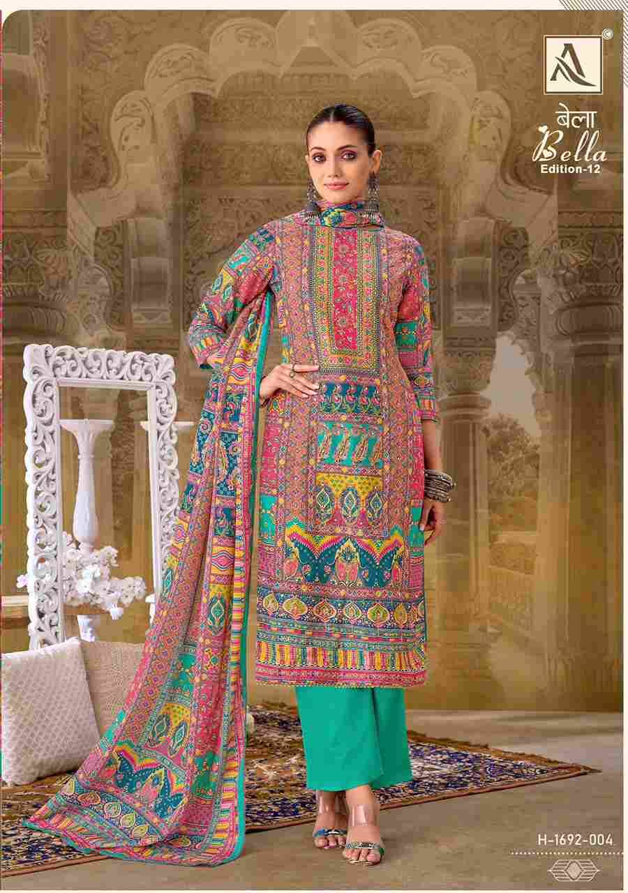 Bella Vol-12 By Alok Suit 1692-001 To 1692-006 Series Beautiful Festive Suits Stylish Fancy Colorful Casual Wear & Ethnic Wear Pure Muslin Print Dresses At Wholesale Price