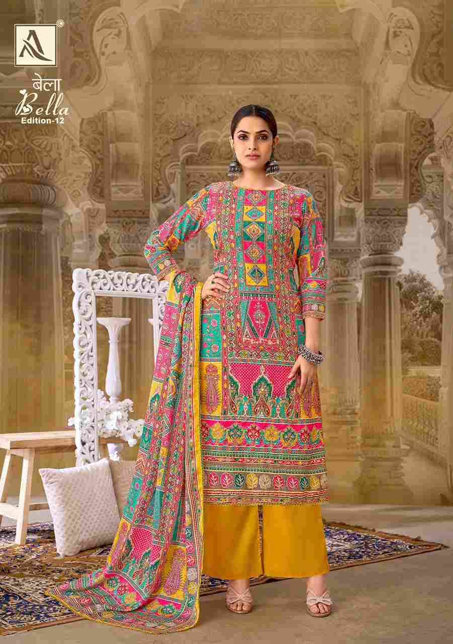 Bella Vol-12 By Alok Suit 1692-001 To 1692-006 Series Beautiful Festive Suits Stylish Fancy Colorful Casual Wear & Ethnic Wear Pure Muslin Print Dresses At Wholesale Price