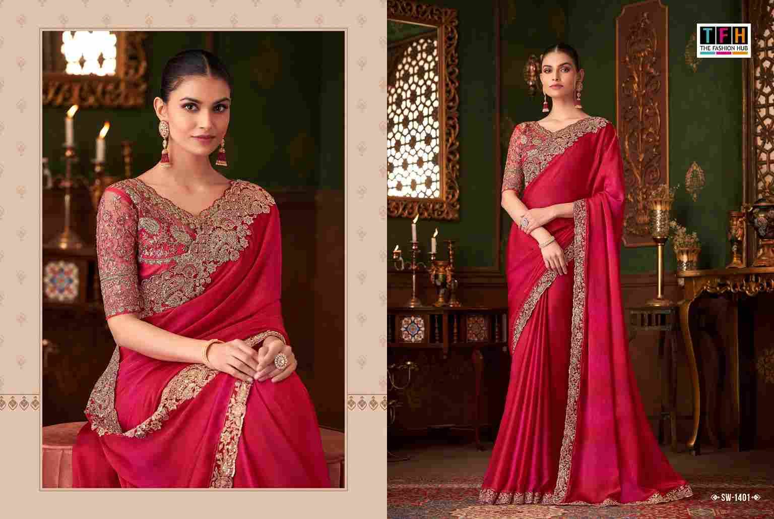 Sandalwood Vol-14 By TFH 1401 To 1418 Series Indian Traditional Wear Collection Beautiful Stylish Fancy Colorful Party Wear & Occasional Wear Chiffon/Georgette/Silk Sarees At Wholesale Price