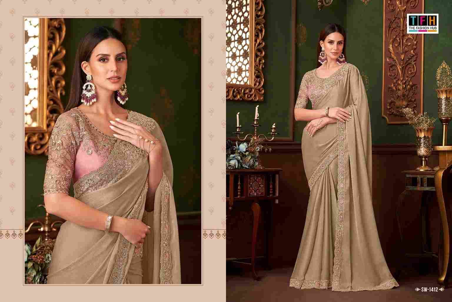 Sandalwood Vol-14 By TFH 1401 To 1418 Series Indian Traditional Wear Collection Beautiful Stylish Fancy Colorful Party Wear & Occasional Wear Chiffon/Georgette/Silk Sarees At Wholesale Price