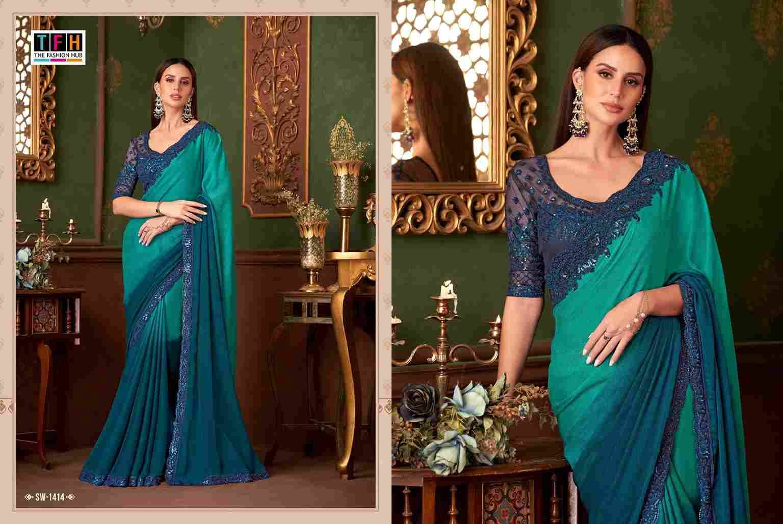 Sandalwood Vol-14 By TFH 1401 To 1418 Series Indian Traditional Wear Collection Beautiful Stylish Fancy Colorful Party Wear & Occasional Wear Chiffon/Georgette/Silk Sarees At Wholesale Price