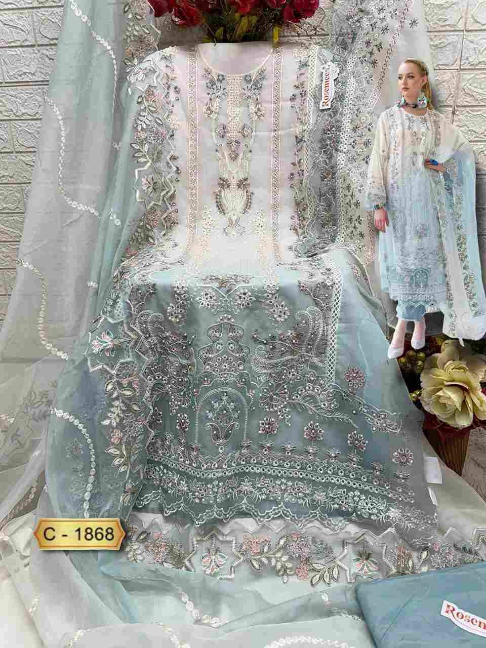 Fepic 1868 Colours By Fepic 1868-A To 1868-C Series Beautiful Pakistani Suits Colorful Stylish Fancy Casual Wear & Ethnic Wear Organza Embroidered Dresses At Wholesale Price