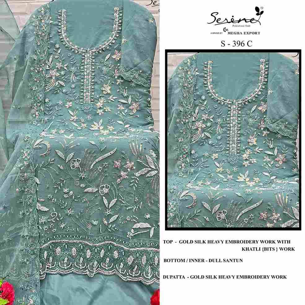 Serene Hit Design S-396 Colours By Serene S-396-A To S-396-D Series Designer Pakistani Suits Beautiful Fancy Colorful Stylish Party Wear & Occasional Wear Silk Embroidered Dresses At Wholesale Price