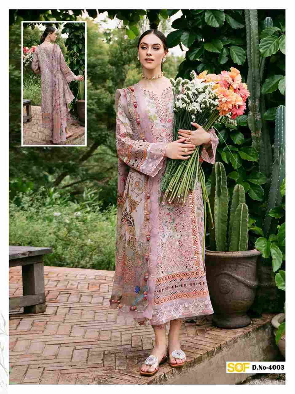 Ayra.B Vol-4 By Shree Om Fab 4001 To 4006 Series Designer Pakistani Suits Beautiful Fancy Stylish Colorful Party Wear & Occasional Wear Pure Lawn With Embroidery Dresses At Wholesale Price