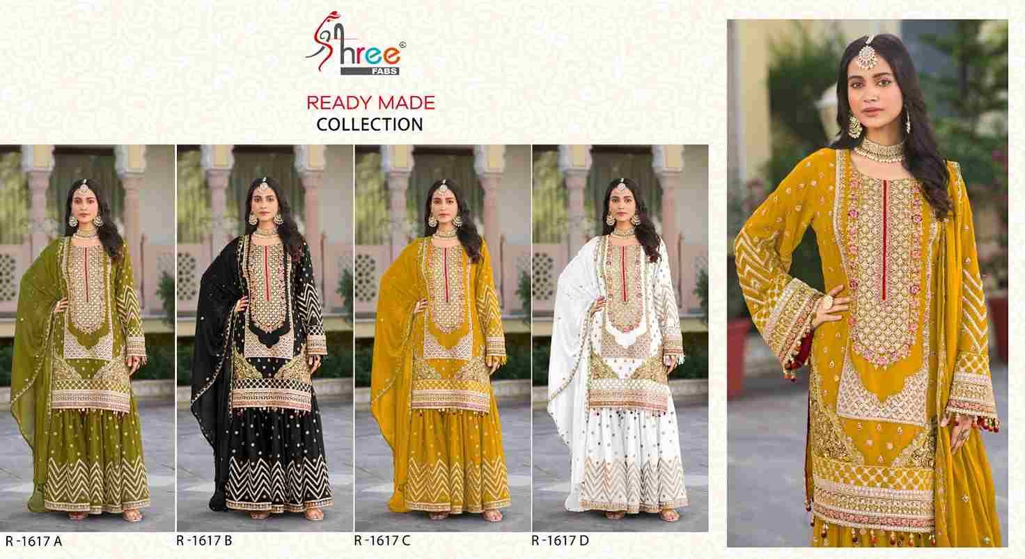 Shree Fabs Hit Design R-1617 Colours By Shree Fabs R-1617-A To R-1617-D Series Designer Pakistani Suits Collection Beautiful Stylish Fancy Colorful Party Wear & Occasional Wear Chinnon Dresses At Wholesale Price