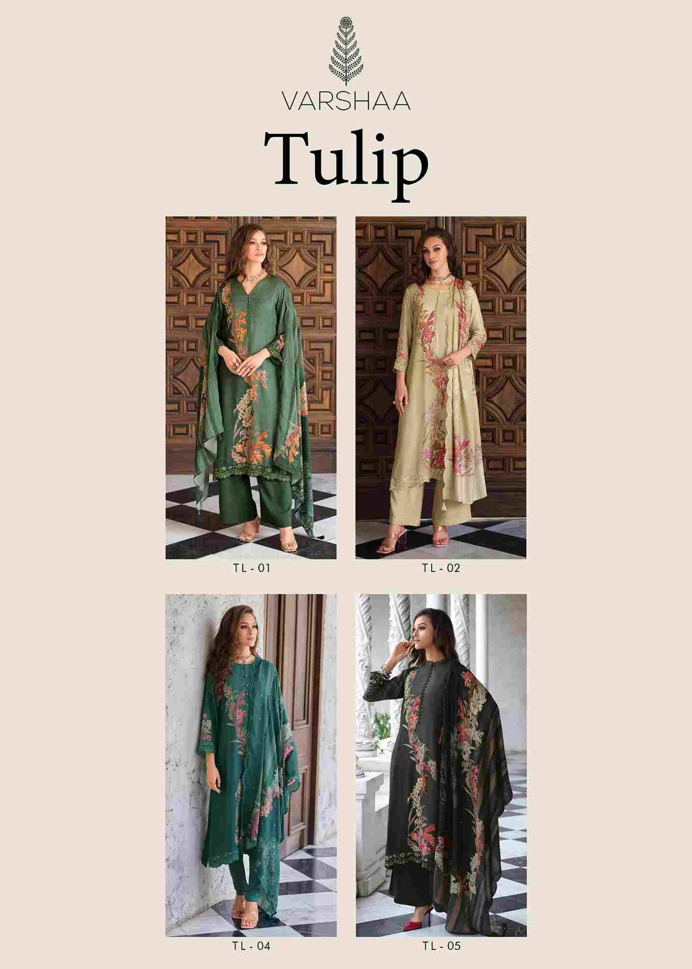 Tulip By Varshaa Beautiful Festive Suits Colorful Stylish Fancy Casual Wear & Ethnic Wear Viscose Muslin Dresses At Wholesale Price