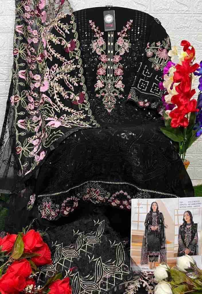 Hoor Tex Hit Design H-76-A By Hoor Tex Designer Festive Pakistani Suits Collection Beautiful Stylish Fancy Colorful Party Wear & Occasional Wear Faux Georgette Embroidered Dresses At Wholesale Price