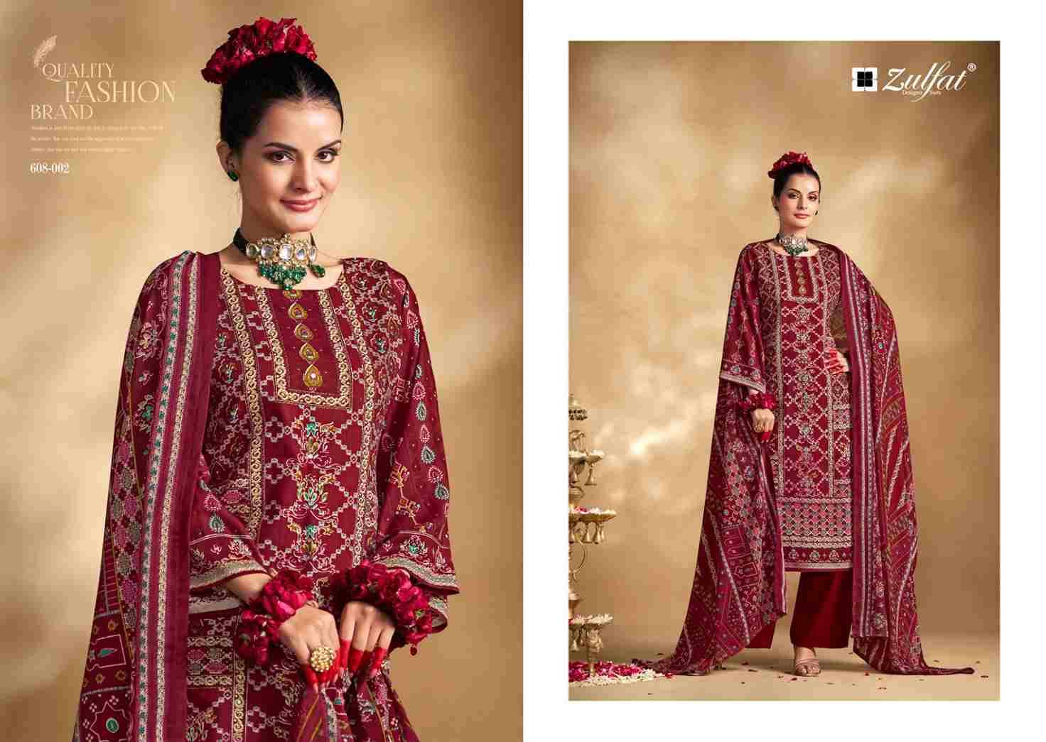 Lipika Vol-2 By Zulfat 608-001 To 608-006 Series Beautiful Festive Suits Stylish Fancy Colorful Casual Wear & Ethnic Wear Pure Viscose Rayon Print Dresses At Wholesale Price