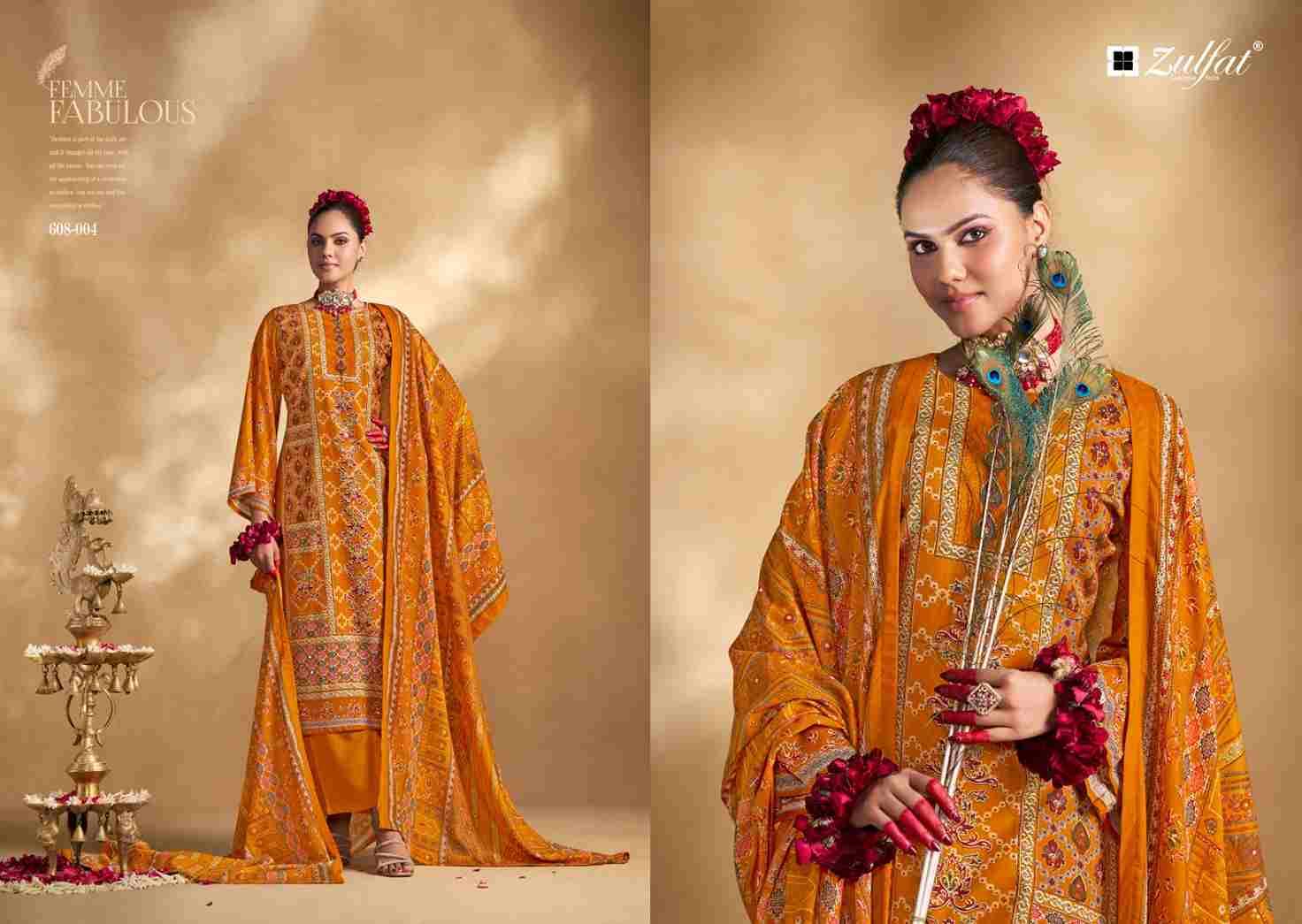 Lipika Vol-2 By Zulfat 608-001 To 608-006 Series Beautiful Festive Suits Stylish Fancy Colorful Casual Wear & Ethnic Wear Pure Viscose Rayon Print Dresses At Wholesale Price