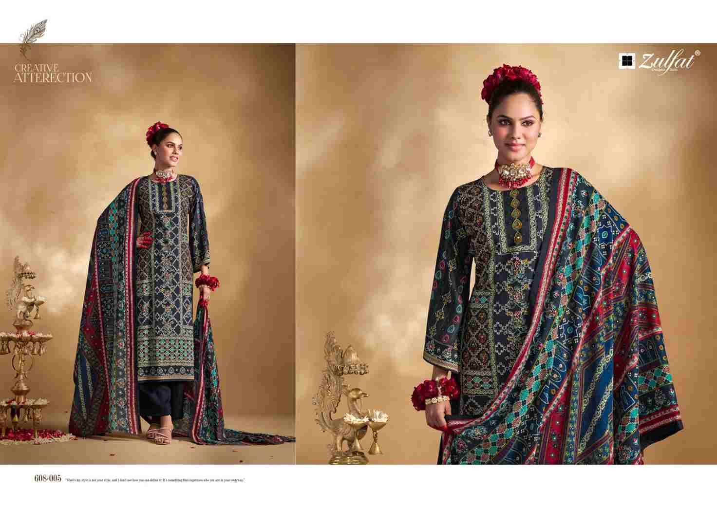 Lipika Vol-2 By Zulfat 608-001 To 608-006 Series Beautiful Festive Suits Stylish Fancy Colorful Casual Wear & Ethnic Wear Pure Viscose Rayon Print Dresses At Wholesale Price