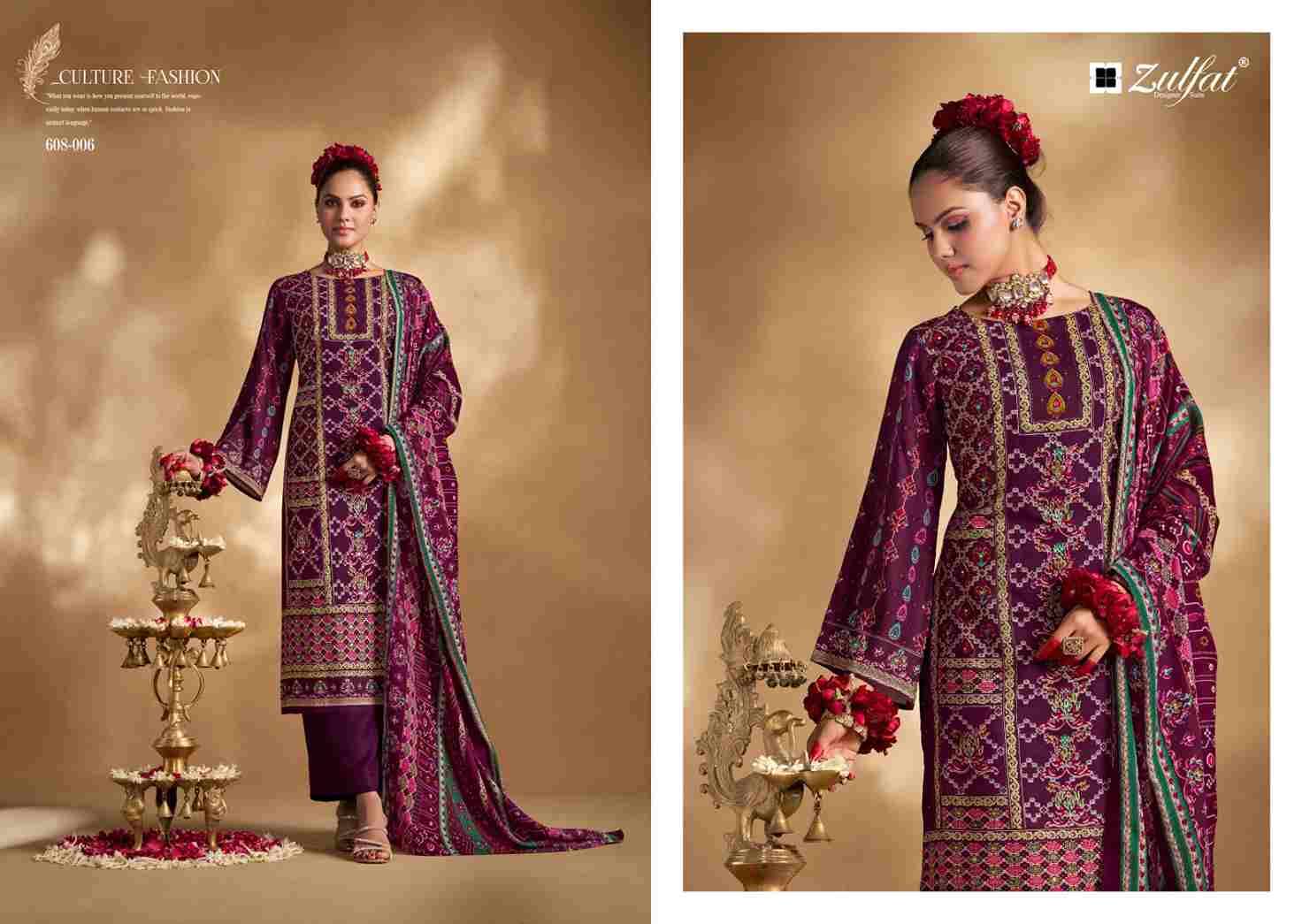 Lipika Vol-2 By Zulfat 608-001 To 608-006 Series Beautiful Festive Suits Stylish Fancy Colorful Casual Wear & Ethnic Wear Pure Viscose Rayon Print Dresses At Wholesale Price