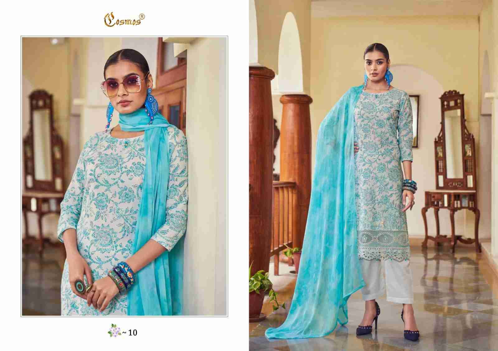 Noor Printkari Vol-1 By Cosmos 01 To 10 Series Beautiful Festive Suits Colorful Stylish Fancy Casual Wear & Ethnic Wear Cambric Cotton Print Dresses At Wholesale Price