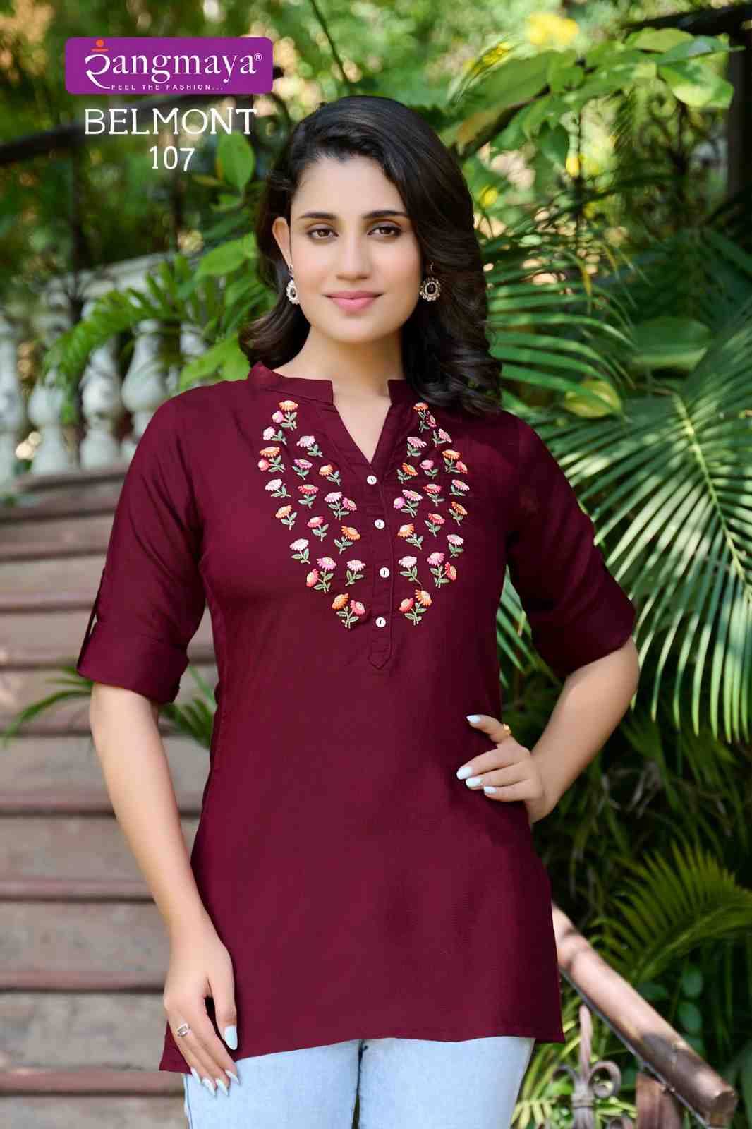 Belmont By Rangmaya 101 To 107 Series Designer Stylish Fancy Colorful Beautiful Party Wear & Ethnic Wear Collection Imported Tops At Wholesale Price