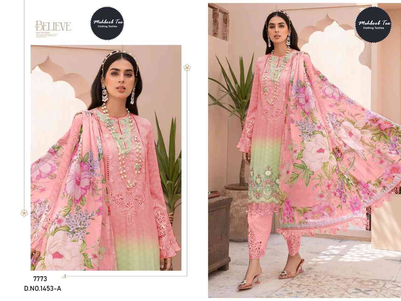 Mehboob Hit Design 1453 Colours By Mehboob Tex 1453-A To 1453-C Series Beautiful Winter Collection Pakistani Suits Stylish Fancy Colorful Casual Wear & Ethnic Wear Pure Cotton Print With Embroidery Dresses At Wholesale Price