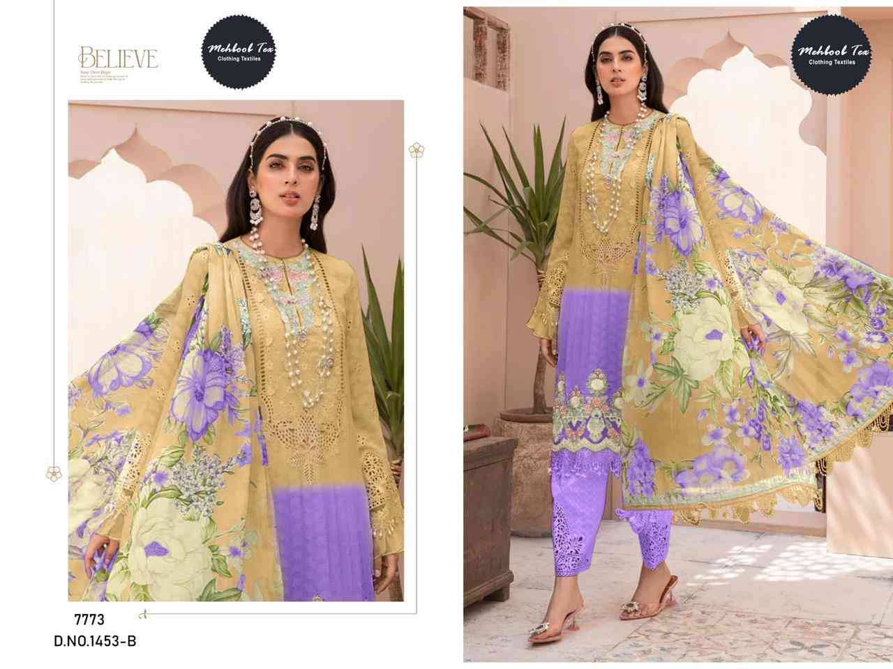 Mehboob Hit Design 1453 Colours By Mehboob Tex 1453-A To 1453-C Series Beautiful Winter Collection Pakistani Suits Stylish Fancy Colorful Casual Wear & Ethnic Wear Pure Cotton Print With Embroidery Dresses At Wholesale Price