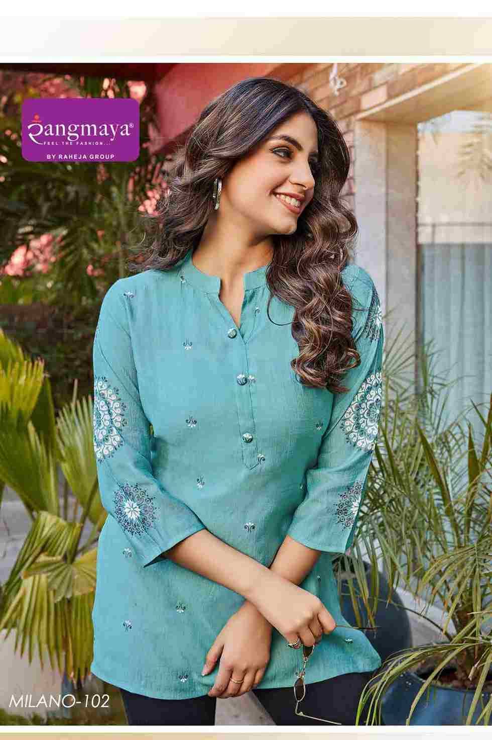 Milano By Rangmaya 101 To 108 Series Designer Stylish Fancy Colorful Beautiful Party Wear & Ethnic Wear Collection Fancy Tops At Wholesale Price