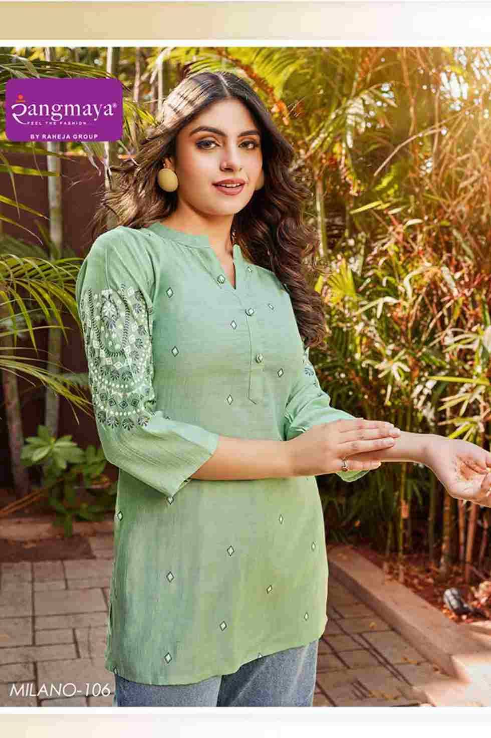 Milano By Rangmaya 101 To 108 Series Designer Stylish Fancy Colorful Beautiful Party Wear & Ethnic Wear Collection Fancy Tops At Wholesale Price