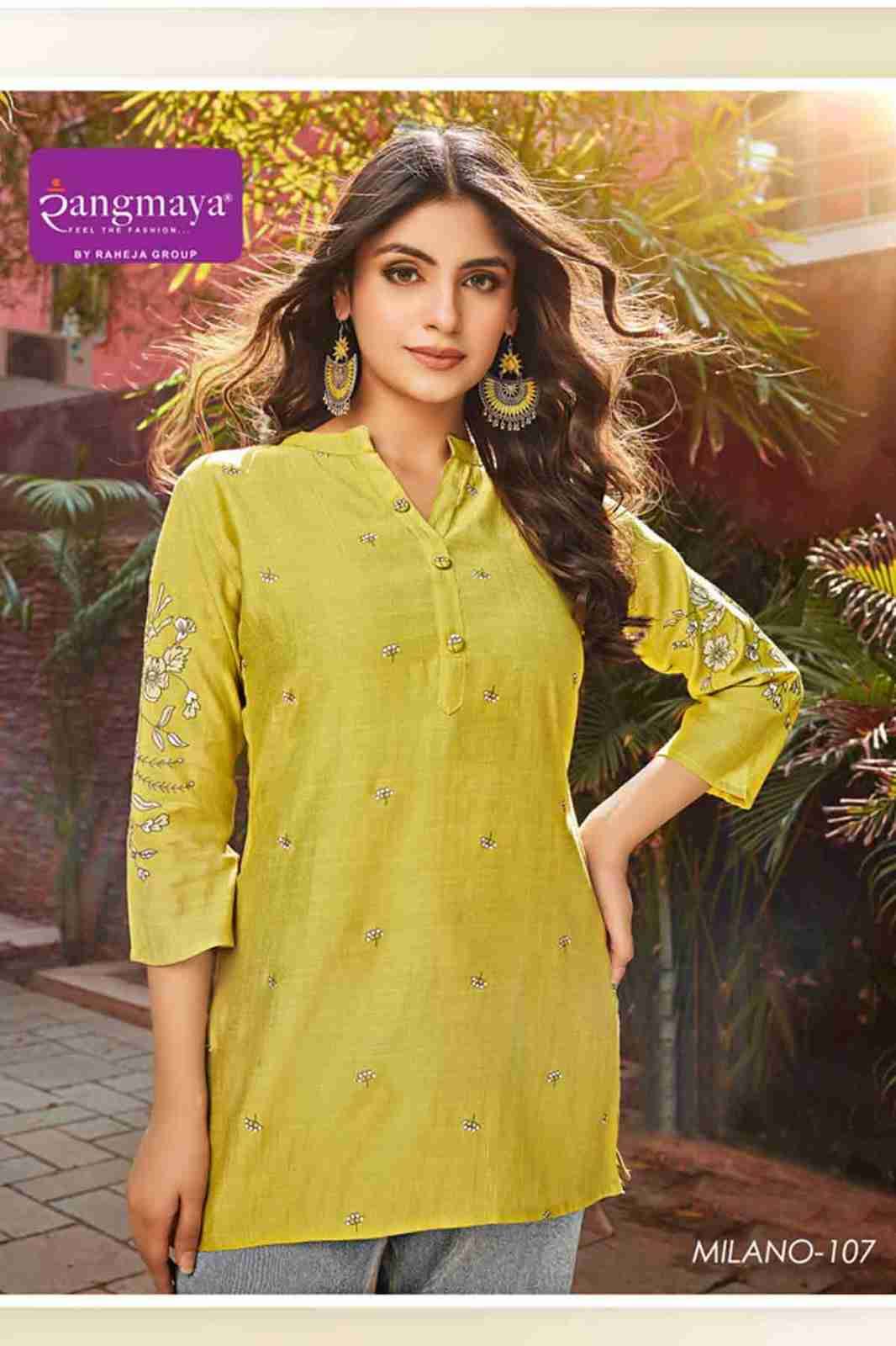 Milano By Rangmaya 101 To 108 Series Designer Stylish Fancy Colorful Beautiful Party Wear & Ethnic Wear Collection Fancy Tops At Wholesale Price