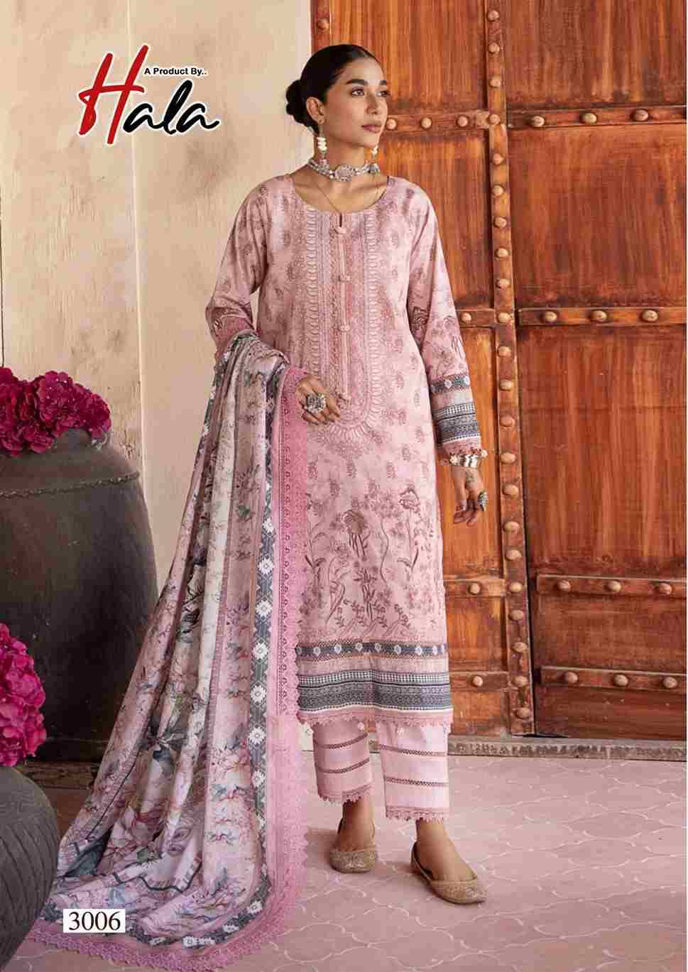 Hezal By Hala 3001 To 3006 Series Beautiful Festive Suits Stylish Fancy Colorful Casual Wear & Ethnic Wear Pure Cotton Digital Print Dresses At Wholesale Price