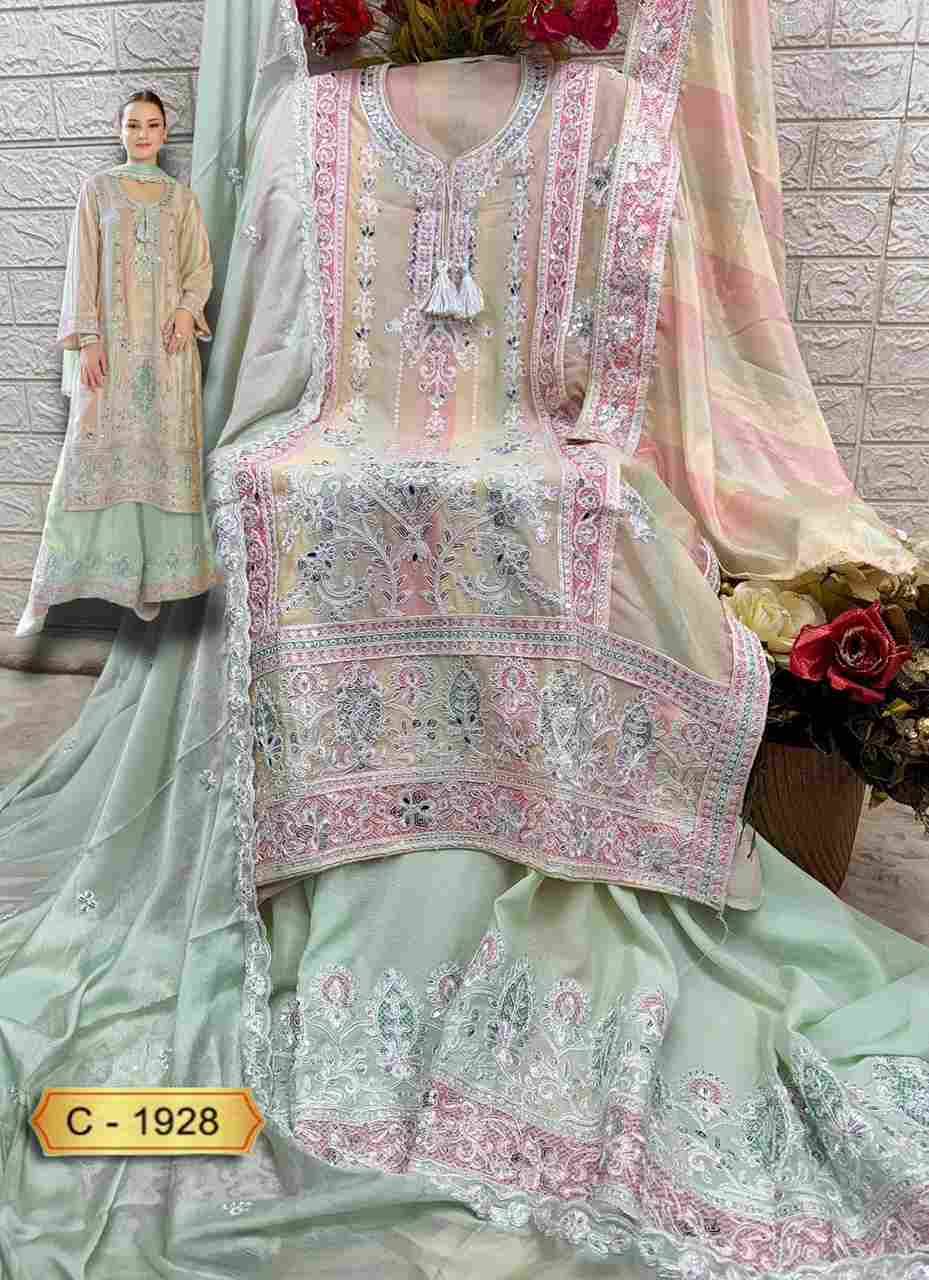 Fepic 1928 Colours By Fepic 1928-A To 1928-C Series Beautiful Pakistani Suits Colorful Stylish Fancy Casual Wear & Ethnic Wear Chinnon Embroidered Dresses At Wholesale Price