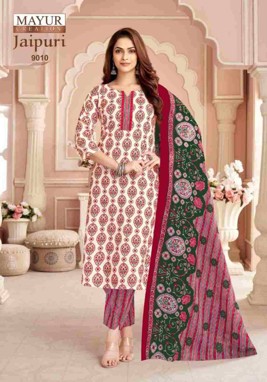 Jaipuri Vol-9 By Mayur Creation 9001 To 9010 Series Beautiful Festive Suits Stylish Fancy Colorful Casual Wear & Ethnic Wear Cotton Print Dresses At Wholesale Price