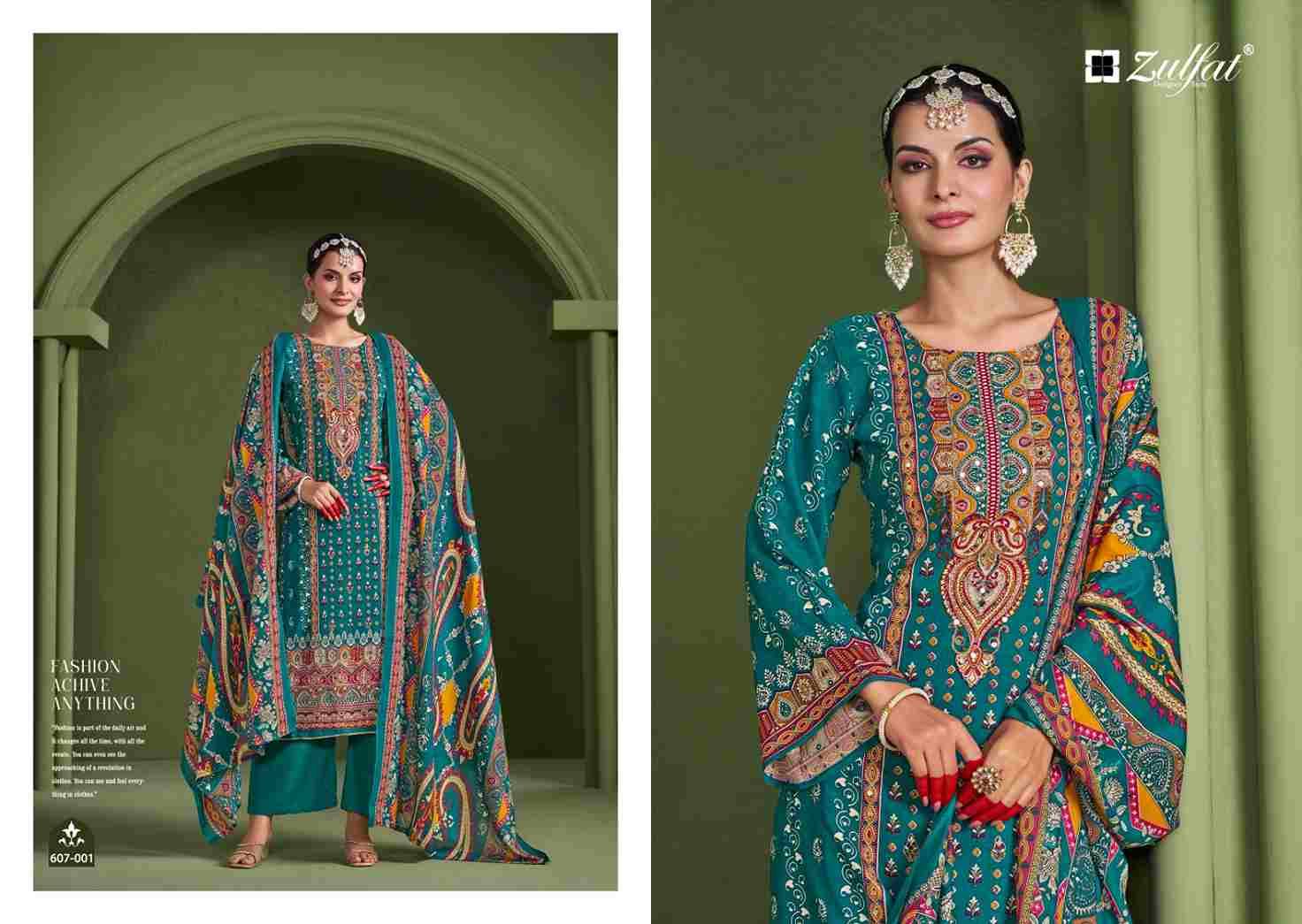 Aayat Vol-7 By Zulfat 607-001 To 607-006 Series Beautiful Festive Suits Stylish Fancy Colorful Casual Wear & Ethnic Wear Pure Viscose Rayon Print Dresses At Wholesale Price