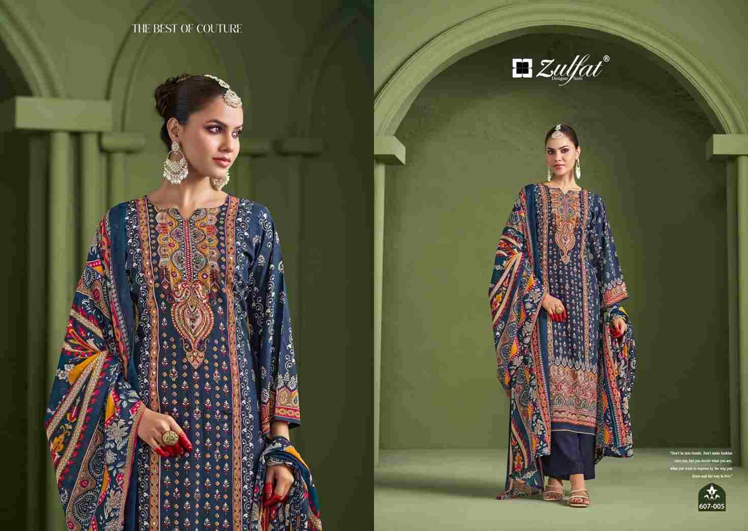 Aayat Vol-7 By Zulfat 607-001 To 607-006 Series Beautiful Festive Suits Stylish Fancy Colorful Casual Wear & Ethnic Wear Pure Viscose Rayon Print Dresses At Wholesale Price