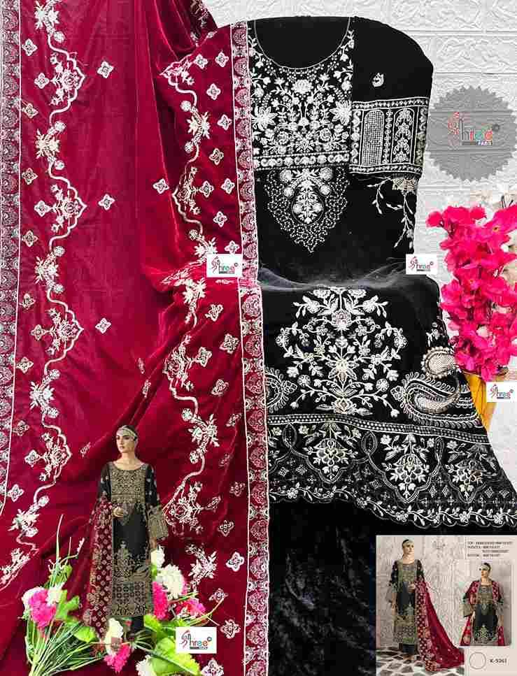 Shree Fabs Hit Design K-5261 Colours By Shree Fabs K-5261-A To K-5261-D Series Designer Pakistani Suits Beautiful Fancy Stylish Colorful Party Wear & Occasional Wear Velvet Embroidery Dresses At Wholesale Price