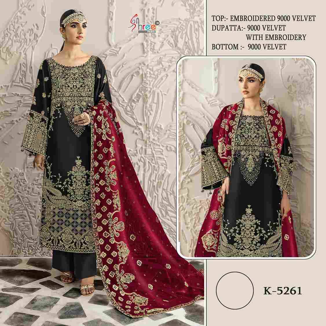 Shree Fabs Hit Design K-5261 Colours By Shree Fabs K-5261-A To K-5261-D Series Designer Pakistani Suits Beautiful Fancy Stylish Colorful Party Wear & Occasional Wear Velvet Embroidery Dresses At Wholesale Price