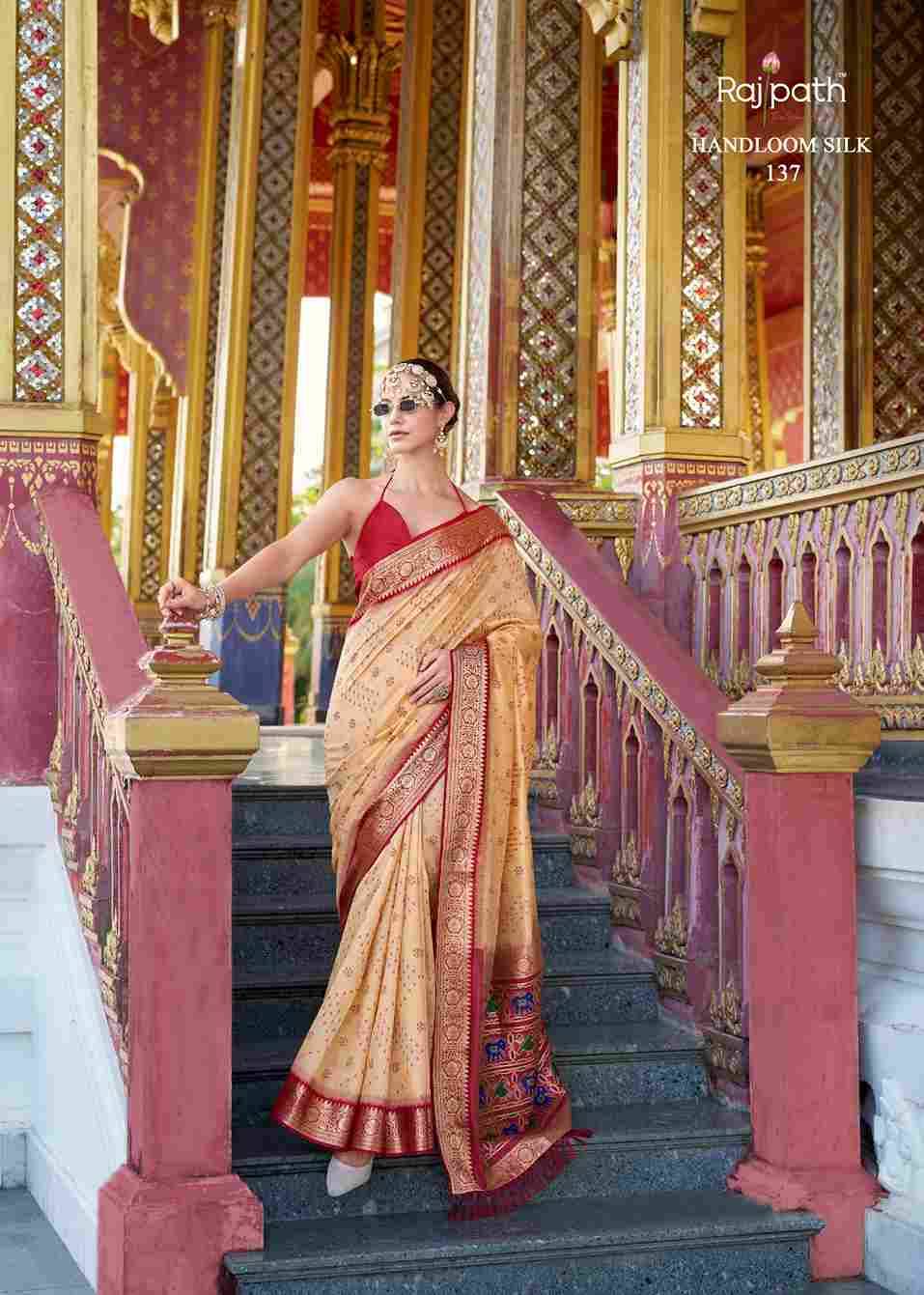 Aaradhya By Rajpath 137 To 142 Series Indian Traditional Wear Collection Beautiful Stylish Fancy Colorful Party Wear & Occasional Wear Handloom Silk Sarees At Wholesale Price