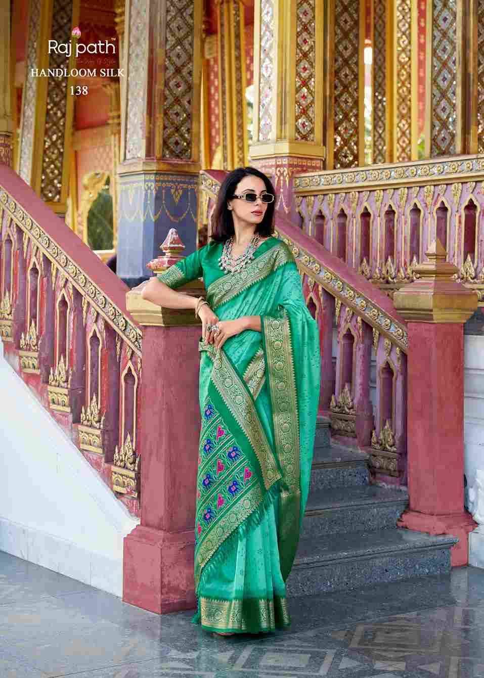 Aaradhya By Rajpath 137 To 142 Series Indian Traditional Wear Collection Beautiful Stylish Fancy Colorful Party Wear & Occasional Wear Handloom Silk Sarees At Wholesale Price