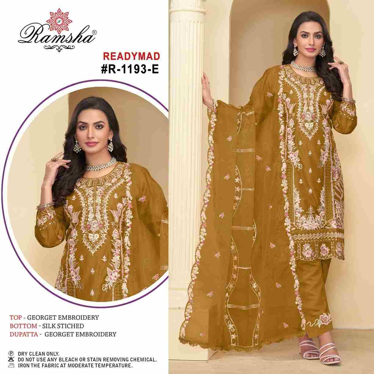 Ramsha 1193 Colours Vol-2 By Ramsha 1193-E To 1193-H Series Beautiful Pakistani Suits Colorful Stylish Fancy Casual Wear & Ethnic Wear Georgette Dresses At Wholesale Price